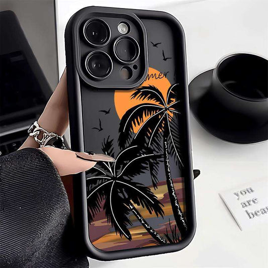 Sunset Coconut Trees Wholesale Price Custom Pictures Logo TPU Phone Case Cover for iPhone 16 15 14 13 12 Pro Max Plus