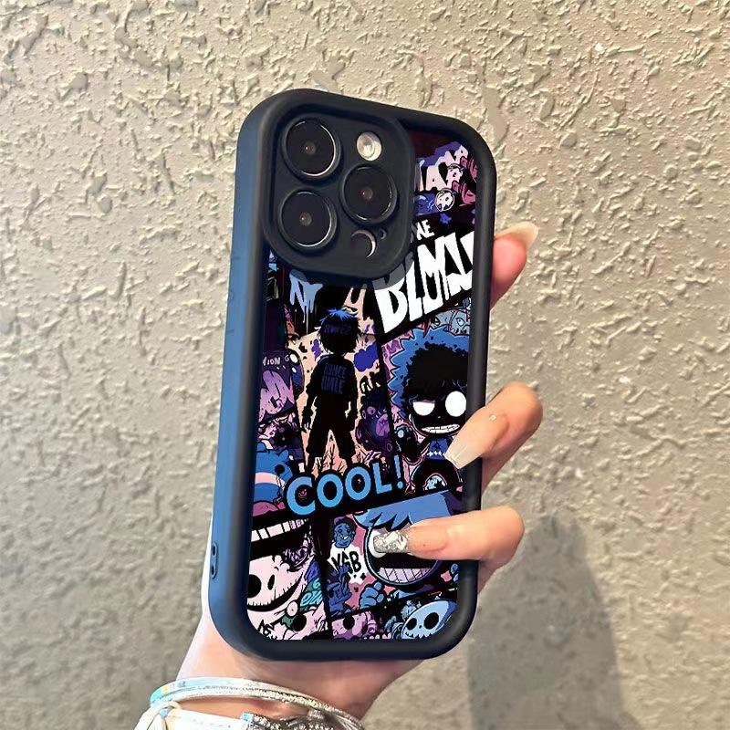 Manga Design Hip Hop Frosted Shockproof Phone Cover Case for iPhone 16 15 14 13 12 Pro Max Plus
