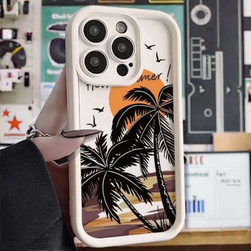 Sunset Coconut Trees Wholesale Price Custom Pictures Logo TPU Phone Case Cover for iPhone 16 15 14 13 12 Pro Max Plus