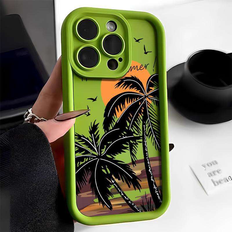 Sunset Coconut Trees Wholesale Price Custom Pictures Logo TPU Phone Case Cover for iPhone 16 15 14 13 12 Pro Max Plus