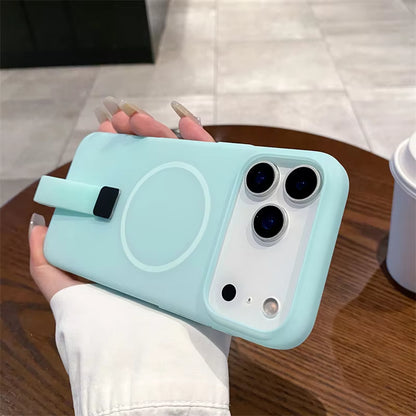 Liquid Silicone Phone Cover Ultra-thin Integrated Handheld Lanyard Matte Skin Texture