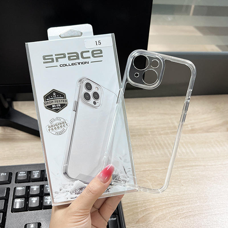 For IPhone 16 Pro Max Space Case Crystal TPU Side Hard Back Transparent Phone Cover for IPhone 15 14 Plus 13 12