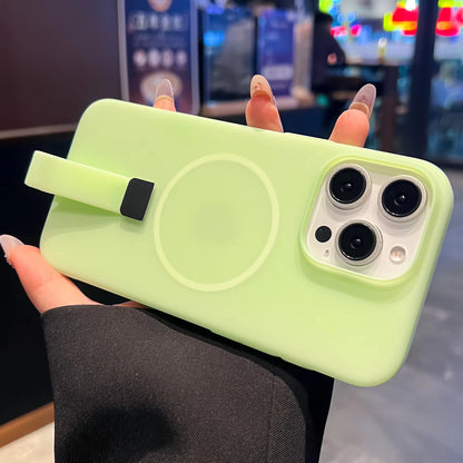 Liquid Silicone Phone Cover Ultra-thin Integrated Handheld Lanyard Matte Skin Texture