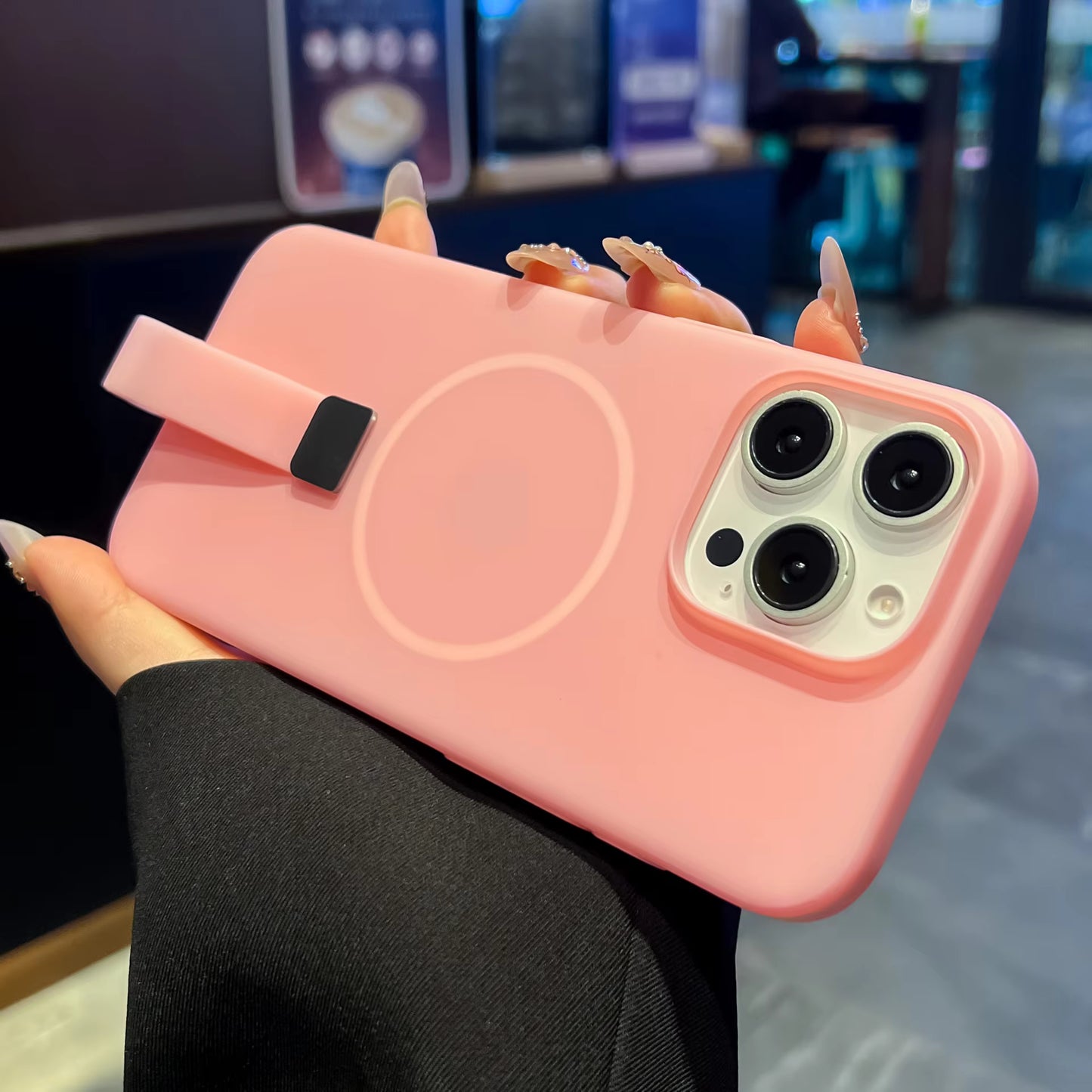 Candy Color Liquid Silicone Phone Cover Ultra-thin Integrated Handheld Lanyard Matte Skin Texture Phone Shell for Iphone12,13,14,15,1617vprovmax