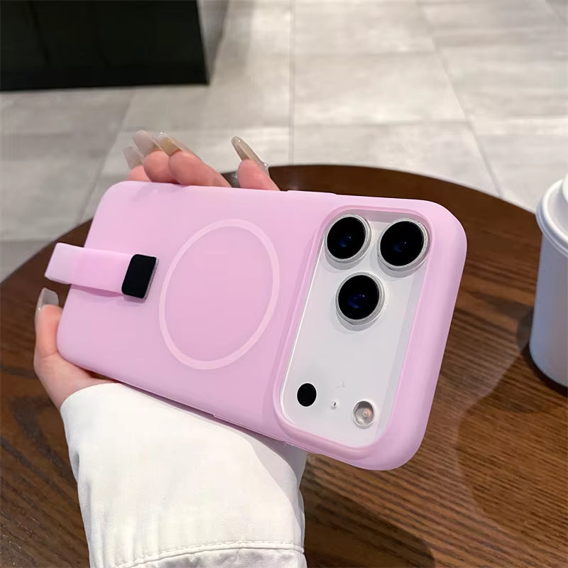Candy Color Liquid Silicone Phone Cover Ultra-thin Integrated Handheld Lanyard Matte Skin Texture Phone Shell for Iphone12,13,14,15,1617vprovmax