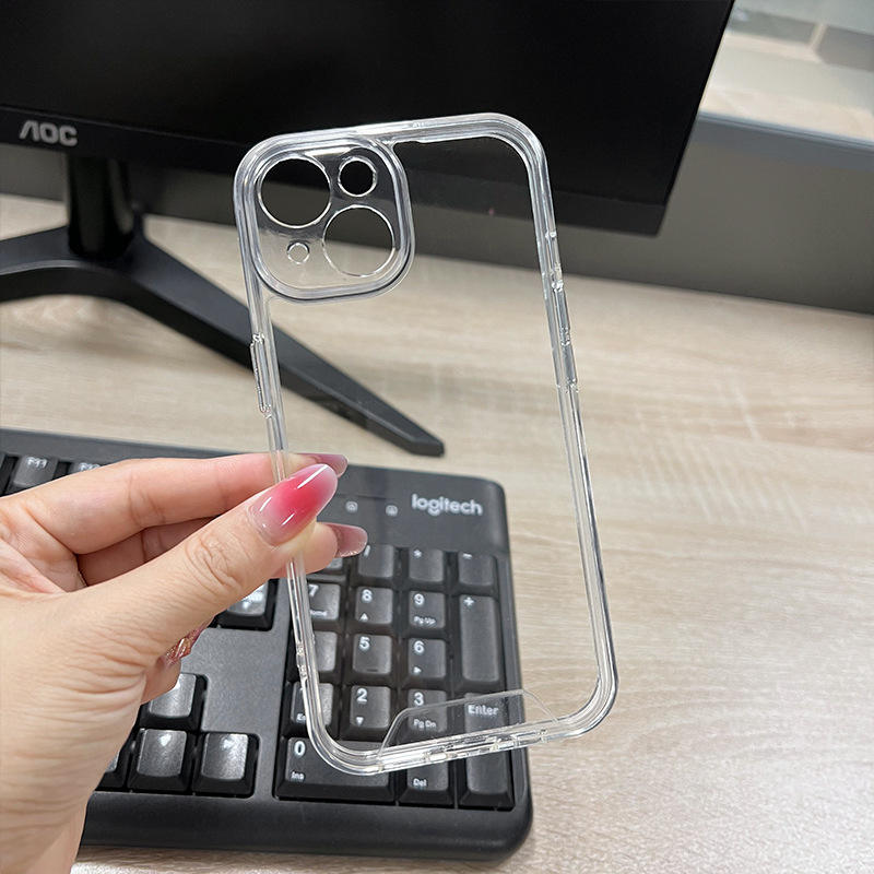 For IPhone 16 Pro Max Space Case Crystal TPU Side Hard Back Transparent Phone Cover for IPhone 15 14 Plus 13 12